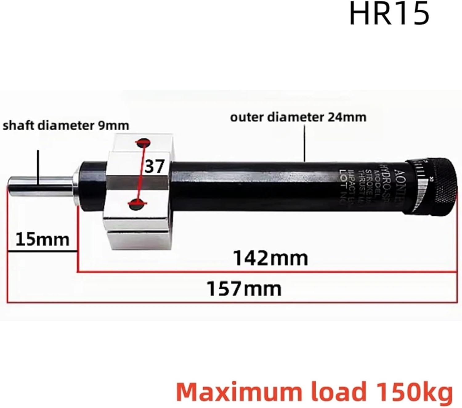 Stable SR/HR15 30 60 80 100 Damper Pneumatic Pressure Shock Absorber Adjustable Oil Pressure Buffer 1Pcs(HR15 150KG)