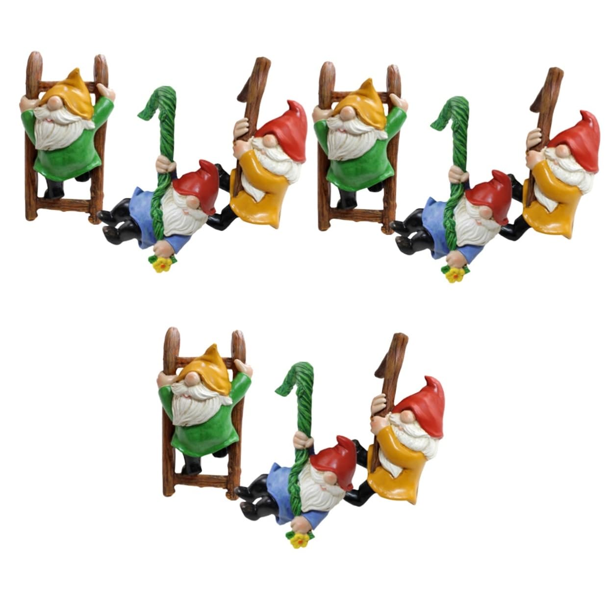 Hemobllo 3 Set Ciondolo Vaso Di Fiori Figurine Ornamentali Da Giardino Decorazione Del Cortile Decorazione Della Statua Dell'albero Pendente Da Giardino Resina 3 Pezzi * 3
