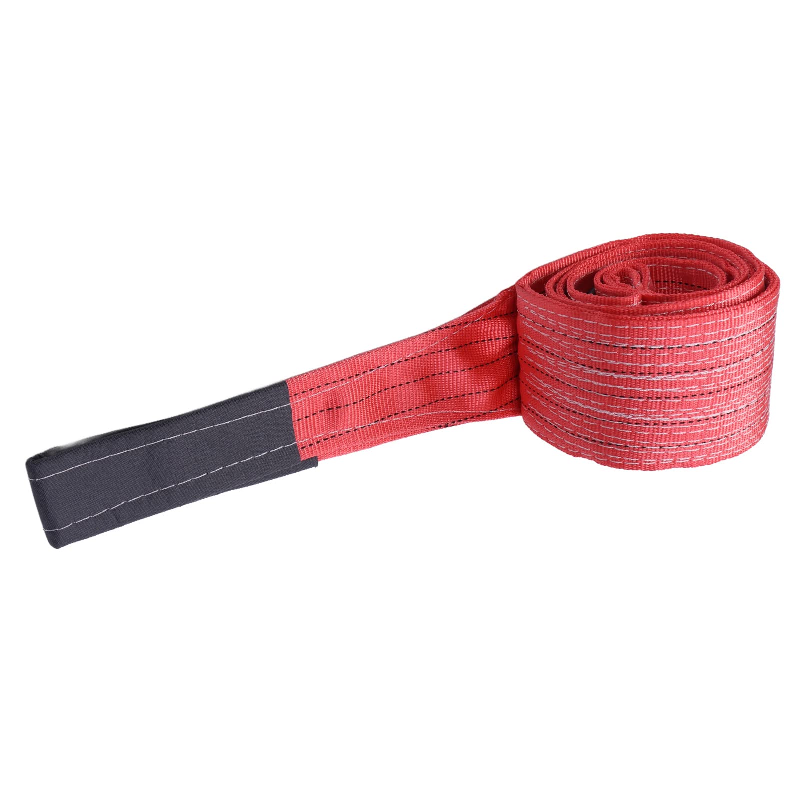 Cinghia di sollevamento Red Rigging da 5 T, imbracatura per sollevamento e traino con fibbia rinforzata, cintura in poliestere da 4 m / 13,12 ft per gru industriali e applicazioni