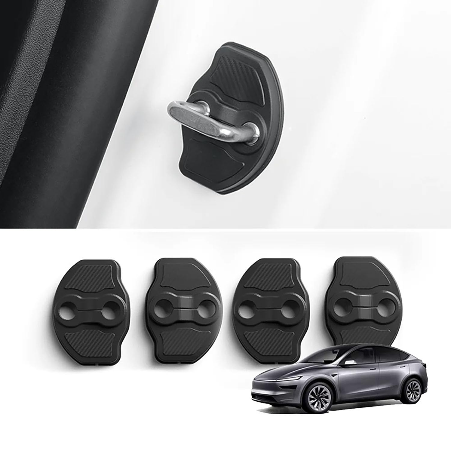 Dla Tesla Model Y Juniper 2025 2026 4 szt. Osłona zamka drzwi samochodu