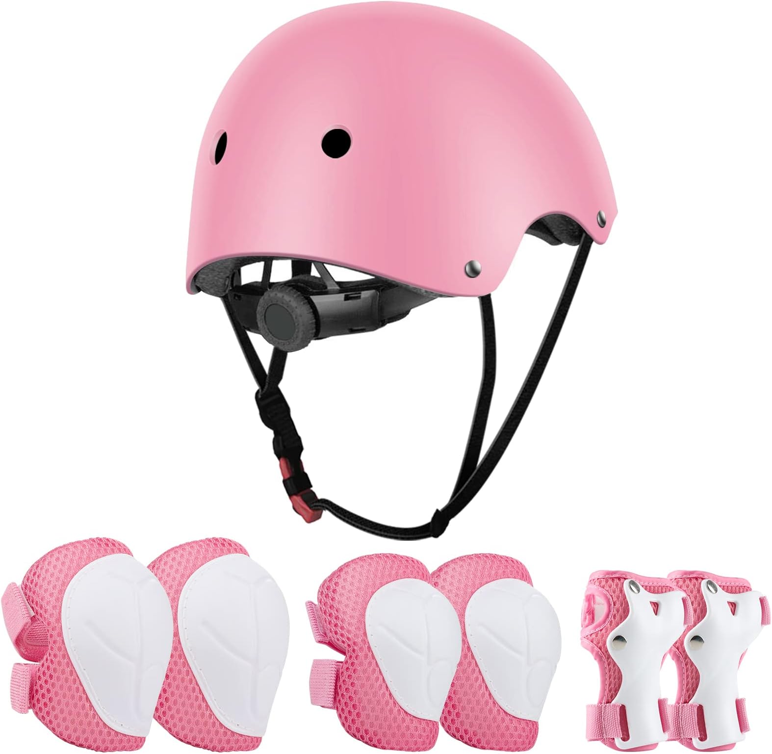 Kids Bike Helmet for 3-10 years old Helmet and Knee Pads Set Adjustable Elbow &Wrist Pads Protective Gear Set for Skateboard Scooter Cycling Roller Skating Boys Girls