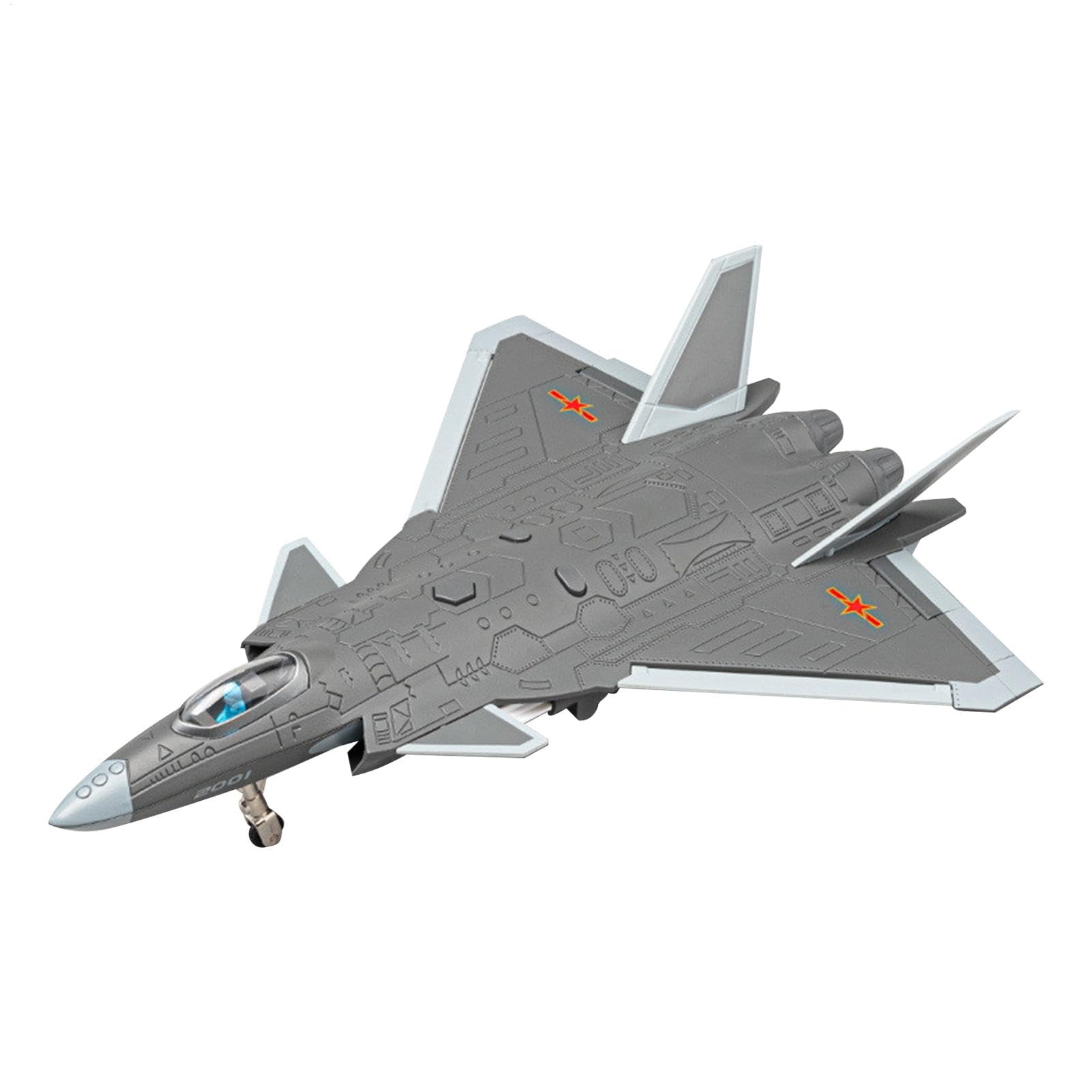 Modelo de avión J-20 con soporte para decorar despachos modernos 8