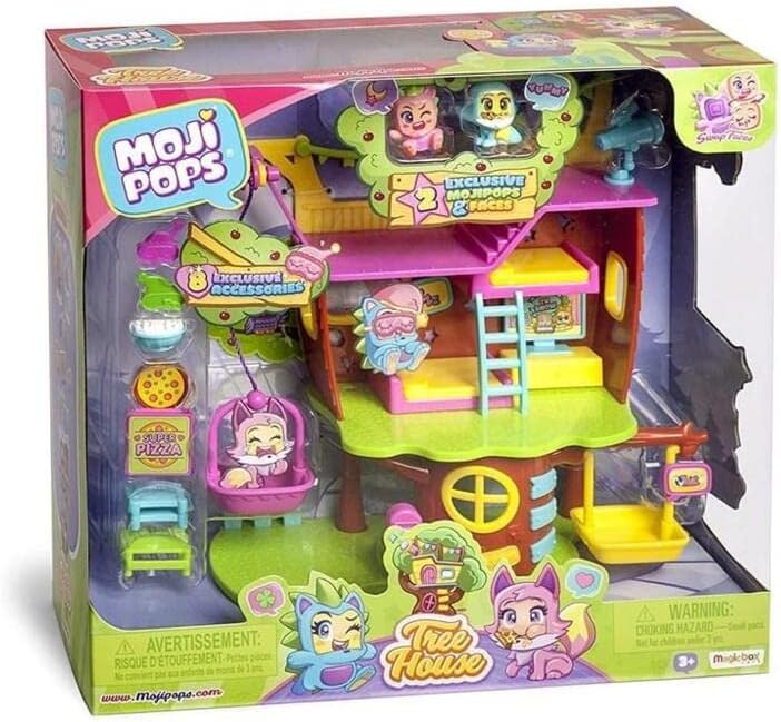 MOJI POPS Tree House – Tree House including 2 x exclusive MojiPops, 2 x exclusive expressions and a huge variety of accessories