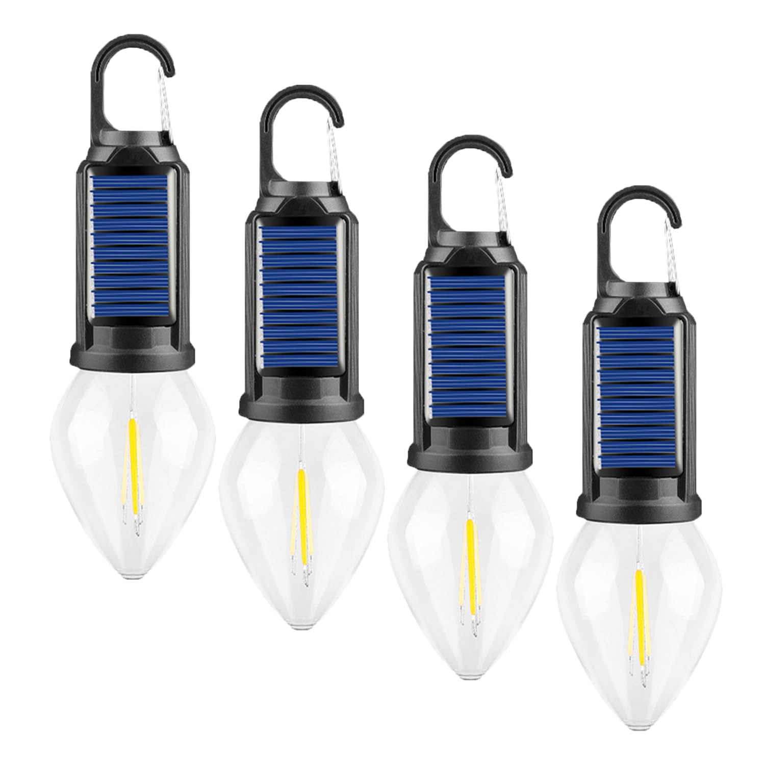 Solar Tent Camping Light Bulb Rechargeable Portable LED Camping Lantern3 Lighting Modes Tungsten Light Tent Lamp with Clip Hook for Camping, Hiking, Backpacking, Emergency Outage (T03) : Sports & Outdoors
