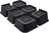 Vista 32 de Elevadores de cama de 6 pulgadas resistentes, elevadores de muebles para cama, escritorio, mesa, sofá, sofá, elevadores de cama de gran