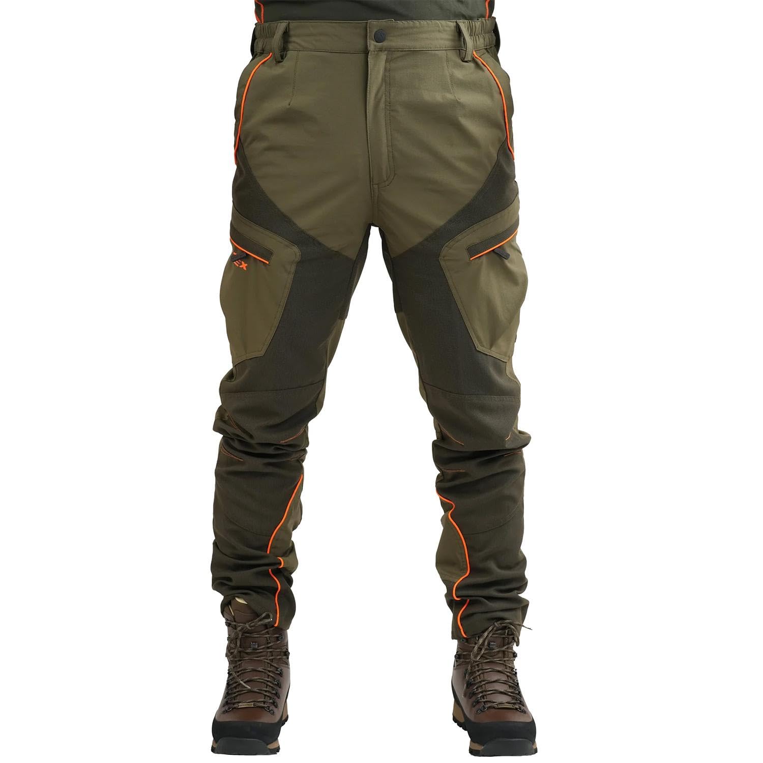fratelliditalia.org Pantalone Pantaloni Caccia ergonomici Rinforzi in Tessuto Tecnico Elasticizzato