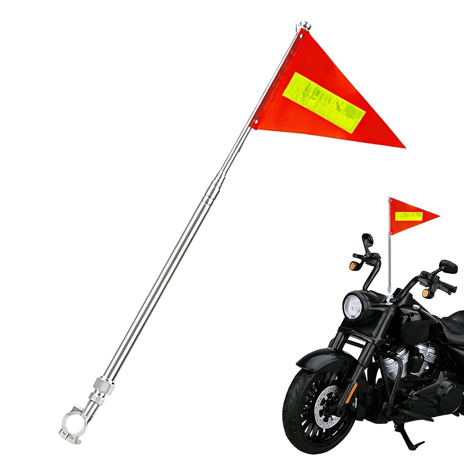 Generico Bandiera per Bici,Antistrappo Impermeabile Bandierina Retrattile - Riflettente con per Sicurezza | per Esterno, Adulti e Bambini
