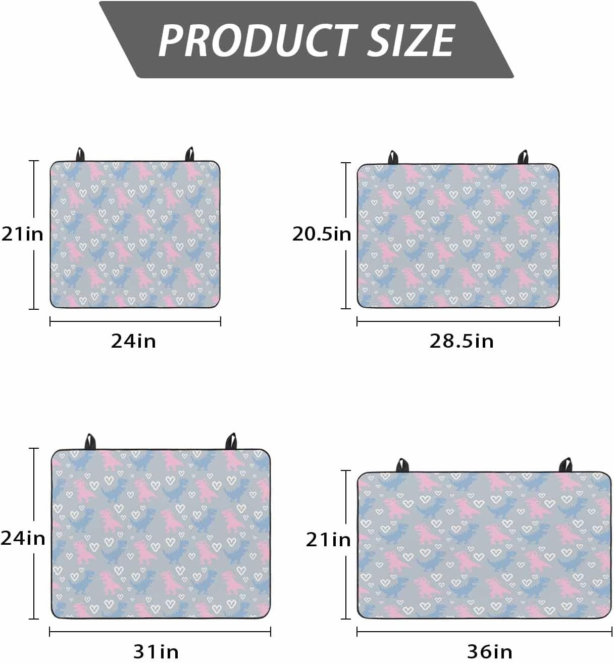 Stove Top Covers for Electric Stove 31x24 Inches, Blue Pink Dinosaur HeatResistant Glass Cooktop Protector, Cartoon Funny Cute Dino Love Heart Ceramic Stovetop Countertop Covers Mat, Oven Cover
