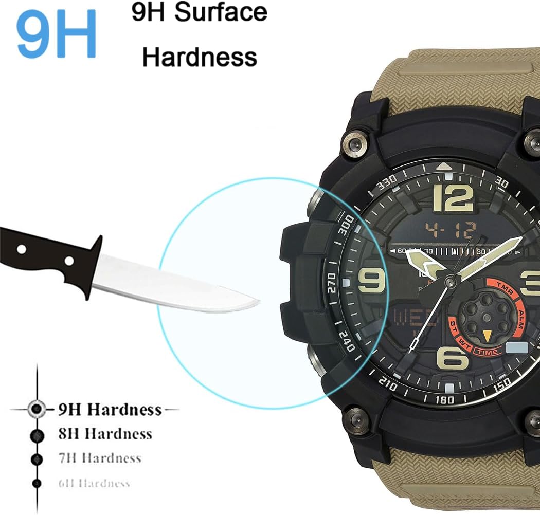 3 Pack Compatible for GG-1000 Screen Protector Tempered Glass for GG1000 Watch Screen Protector Foils Glass 9H Anti-Scratch Anti-Fingerprint Bubble Free - Image 3