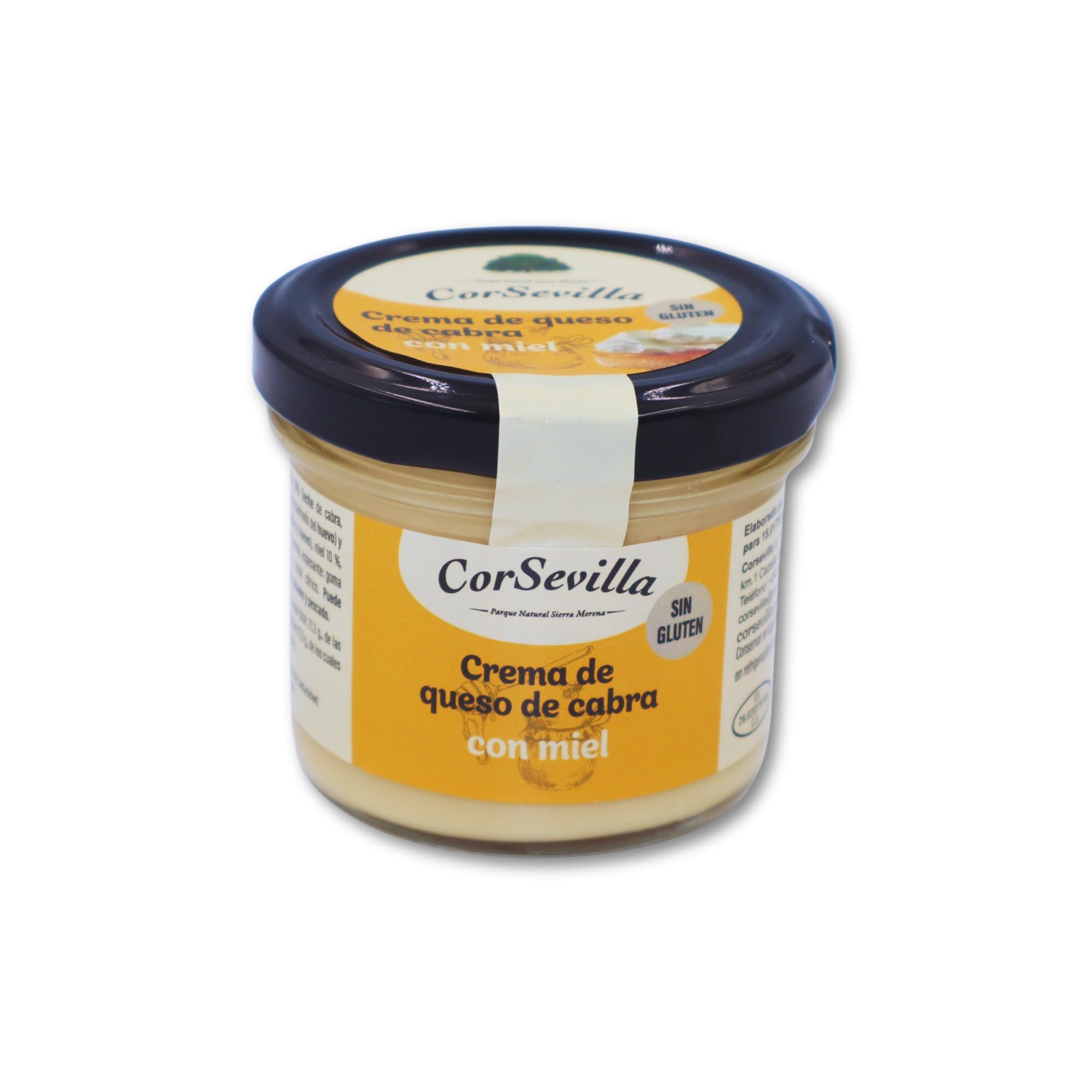 Corsevilla - Crema Queso Cabra Curado - Miel - Queso Untar - Gourmet - Miel - 1 unidadad - 100 g unidad aprox - 100 g aprox.