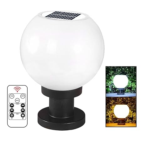 Epyz Solar Gate Pillar Light Outdoor 2 in 1 20cm with 20 LEDs, 7.2W Solar Panel, 2,000mAh Battery, Column Type of Lights, for Outdoor [ Cold White Light ](Plastic)