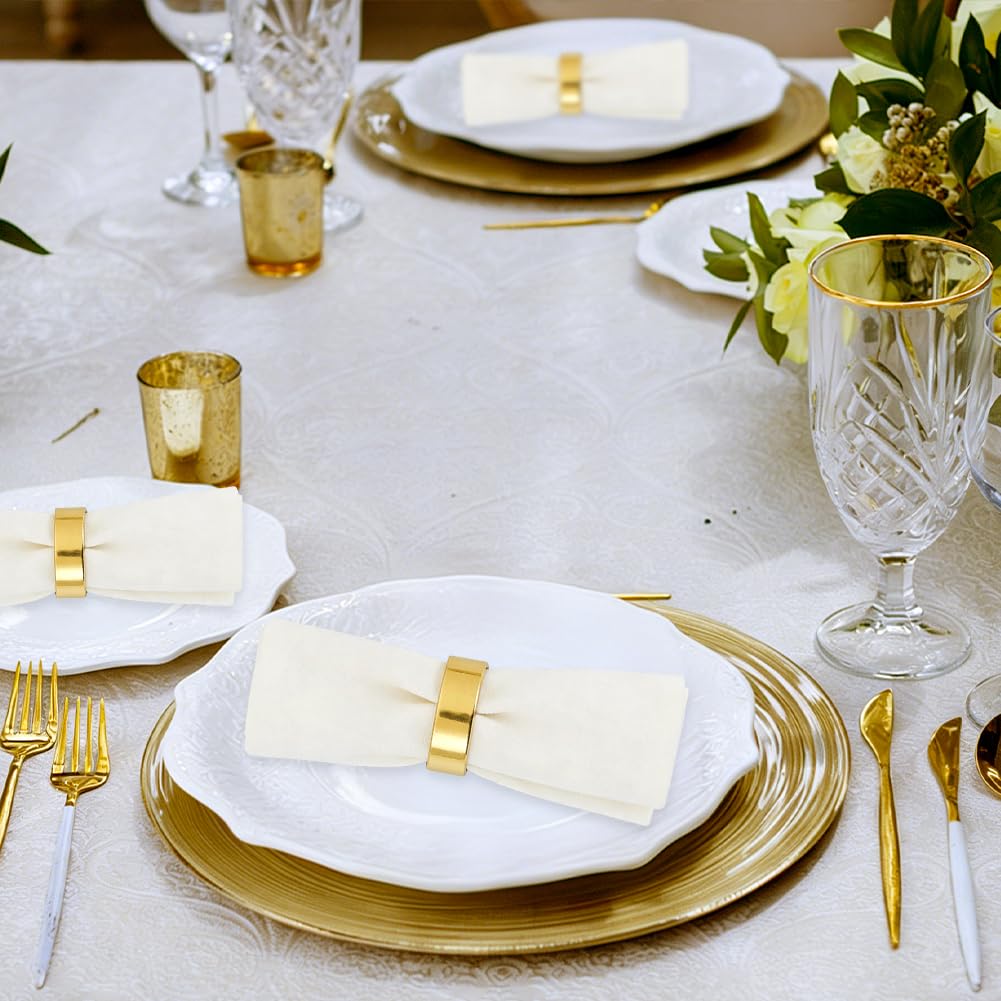 Gold Serviettenringe 100er Set Halbkreisförmige Serviettenhalter Aus Metall Mit Schnallen Für Dinnerpartys Hochzeiten Und Tischdekoration Moderne Serviettenringe Für Küche Und Restaurant
