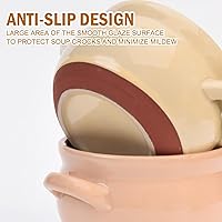 Vista 7 de French Onion Soup Bowls, 16 oz French Onion Soup Crocks with Handles for Chilli, Cereal, Cereal, Pot Pies, Oven, Broil & Dishwasher Safe, Brown