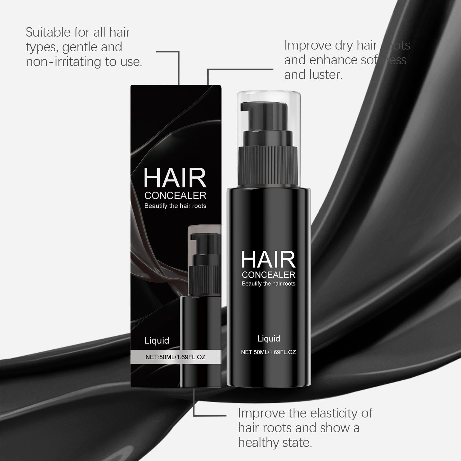 Crema cubrir cabello lápiz corrector raíces natural voluminoso hombres