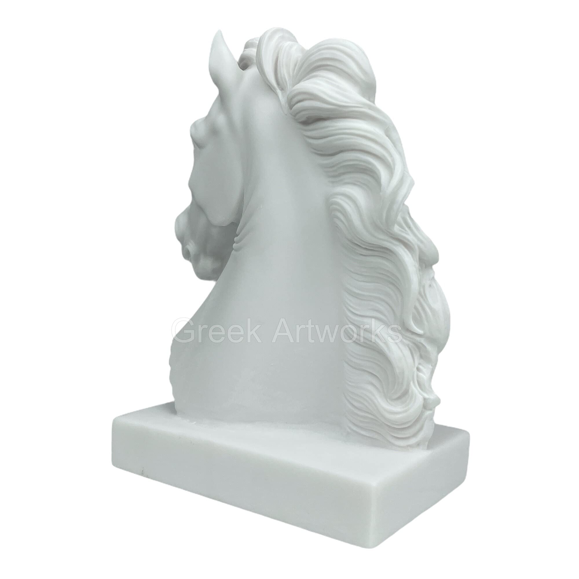 Fermalibri a forma di testa di cavallo, scultura greca, decorazione per la casa