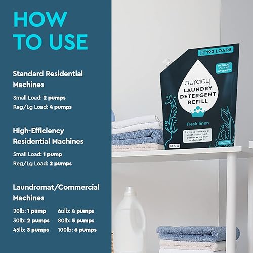 Miniatura 43 de Puracy Detergente para ropa – Detergente líquido alimentado por enzimas, detergente natural para ropa visto en TikTok, no tóxico