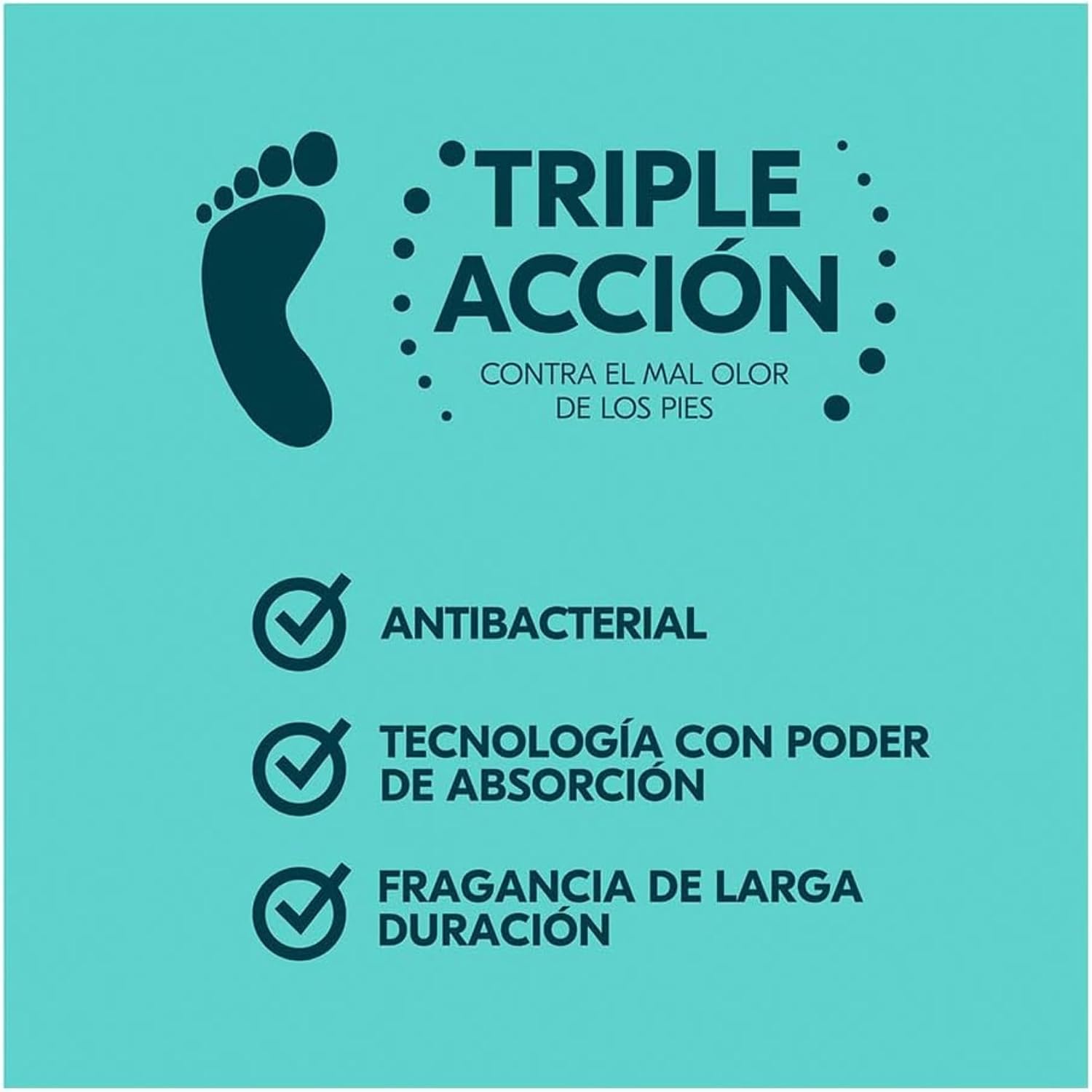 Re-xo-na Efficient Original Foot Powder – Triple Action Foot & Shoe Talc | Moisture Absorption | Long-Lasting Freshness | Control de Olores | Talco Para Pies y Zapatos