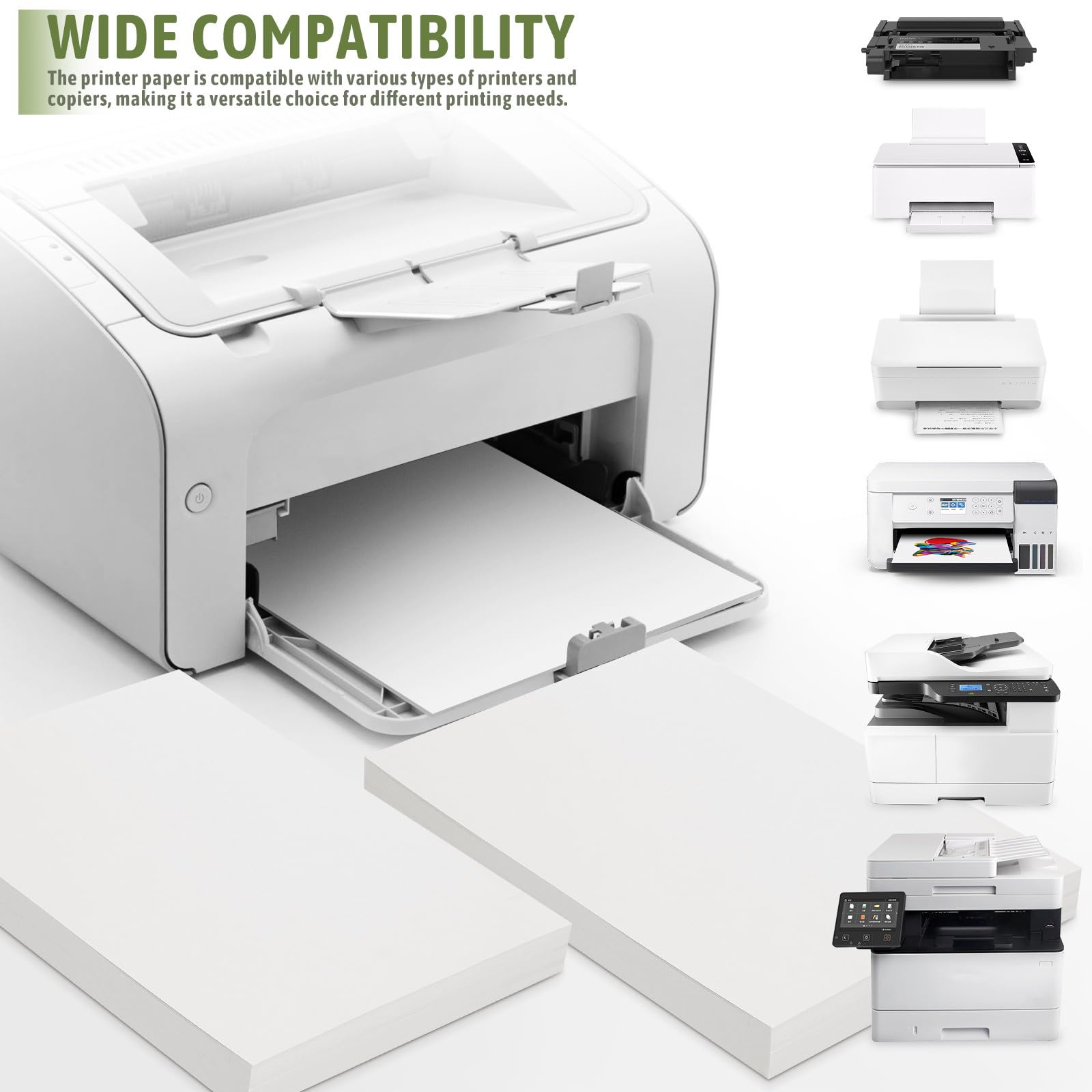 A4 Recycling Druckerpapier 100 Blatt Beige Stoff mit Glatter Oberfläche und Leichtem Gewicht für Kleines Büro zum Drucken und Kopieren