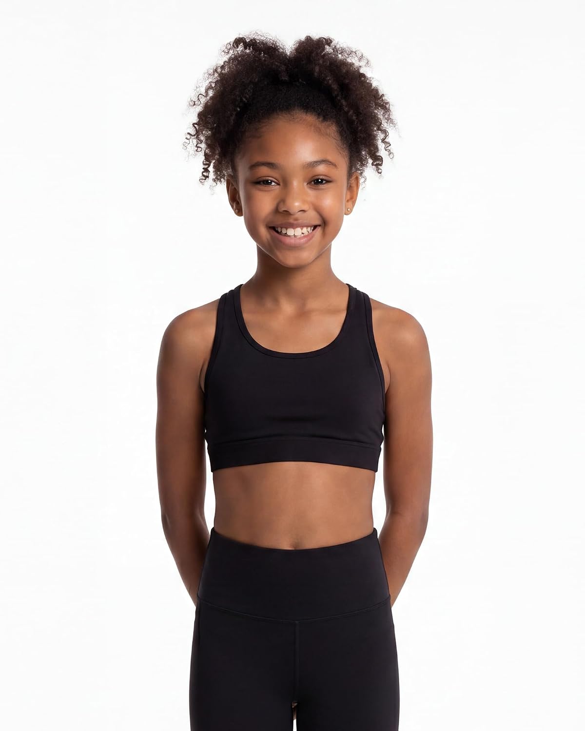 Stelle Girls Sports Bra Training Bra for Girls Racerback Bra Athletic Yoga Crop Top for Teens Kids
