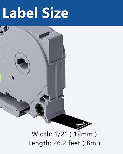 Vista 81 de Paquete de 3 cintas Tze Tz de 0.47 pulgadas laminadas verde TZe-731 TZe731 TZe731 compatibles con Brother P Touch Label Maker Tape para PT D200 D210