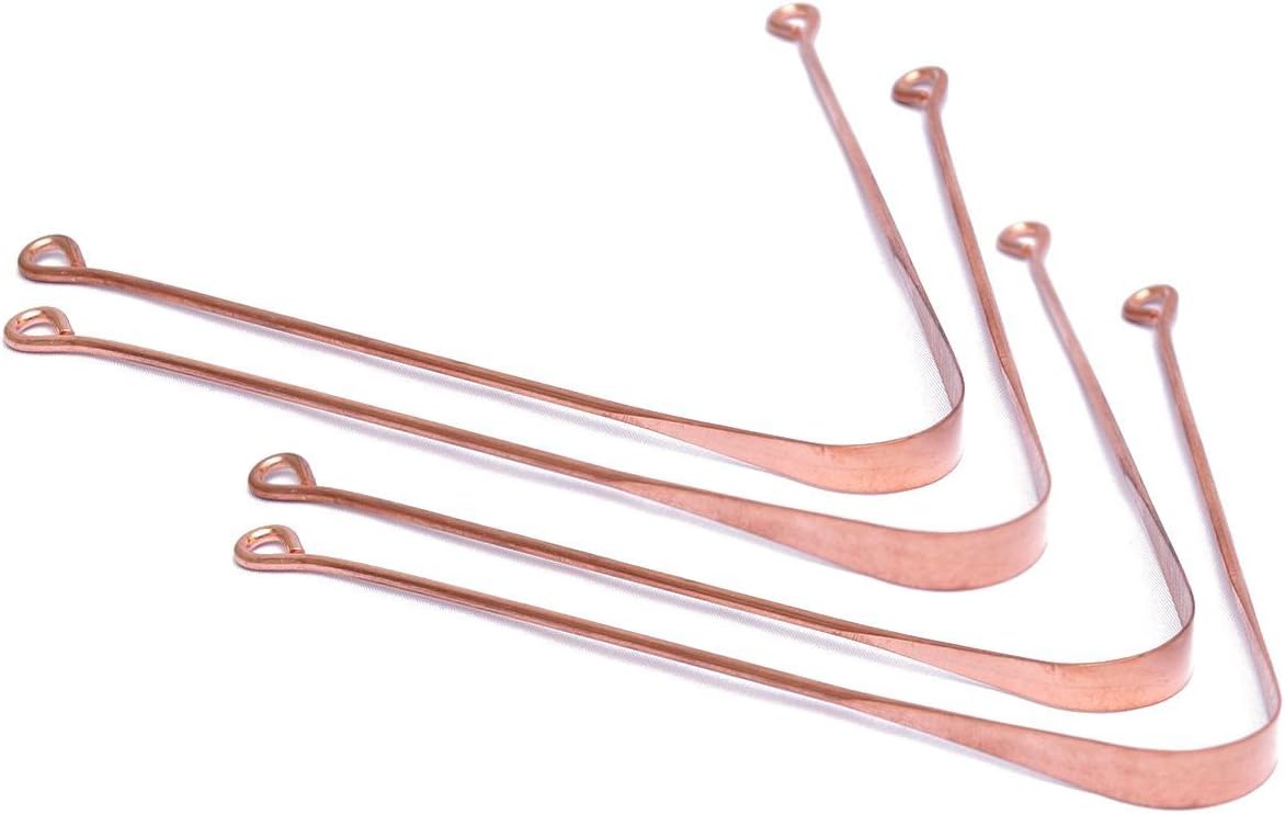 HealthAndWealth- Copper Tongue Cleaner Set of 4 | Copper Scraper | Dentist Recommended for Dental Health and Fresh Breath | Best Remedy for Bad Breath | Maintains Oral Hygiene
