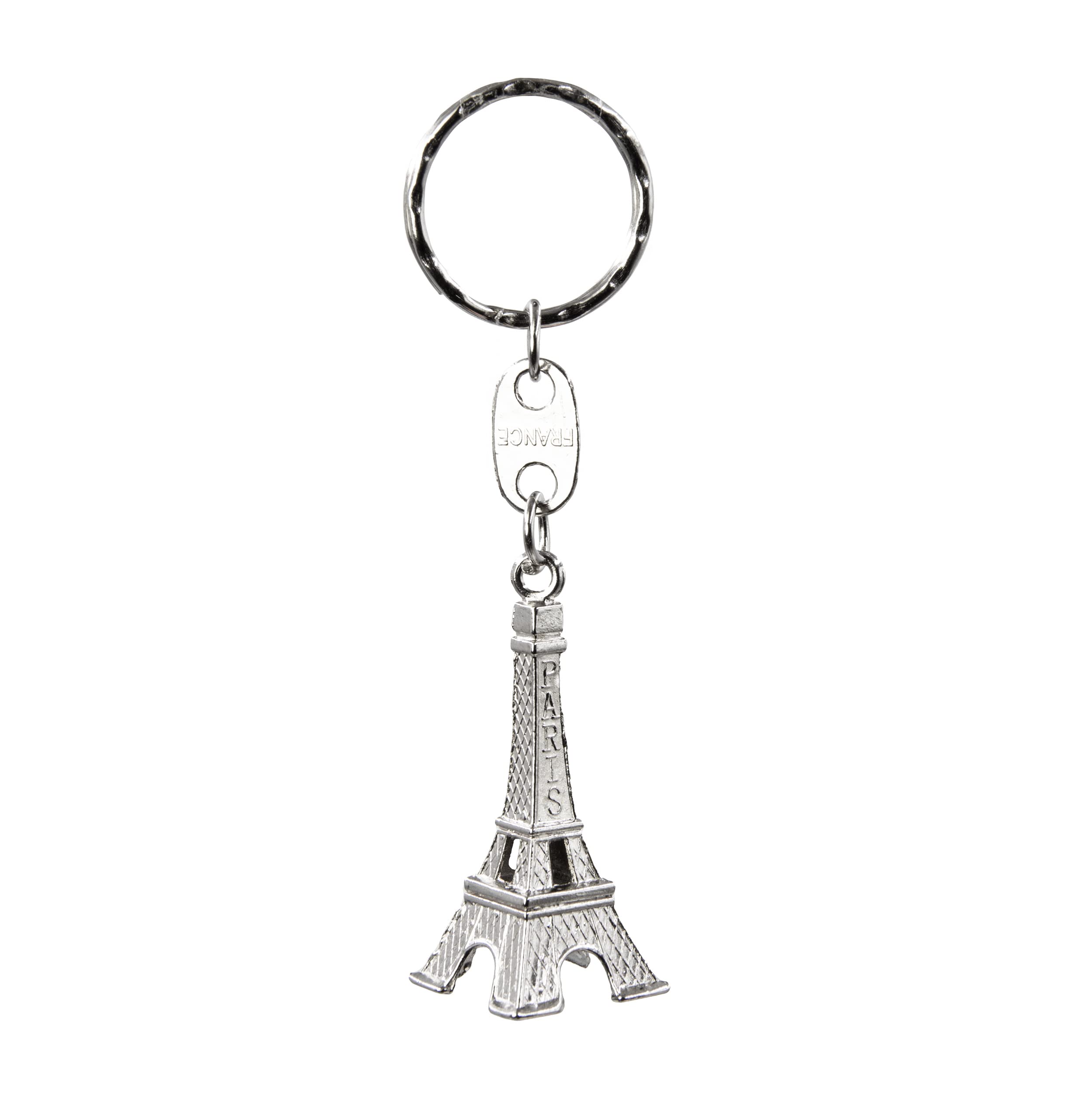 Oleanderhof Unisex Silver Eiffel Tower Keyring In - Paris Keepsake - Paris Journey - France Holiday - Mini Eiffel Tower,
