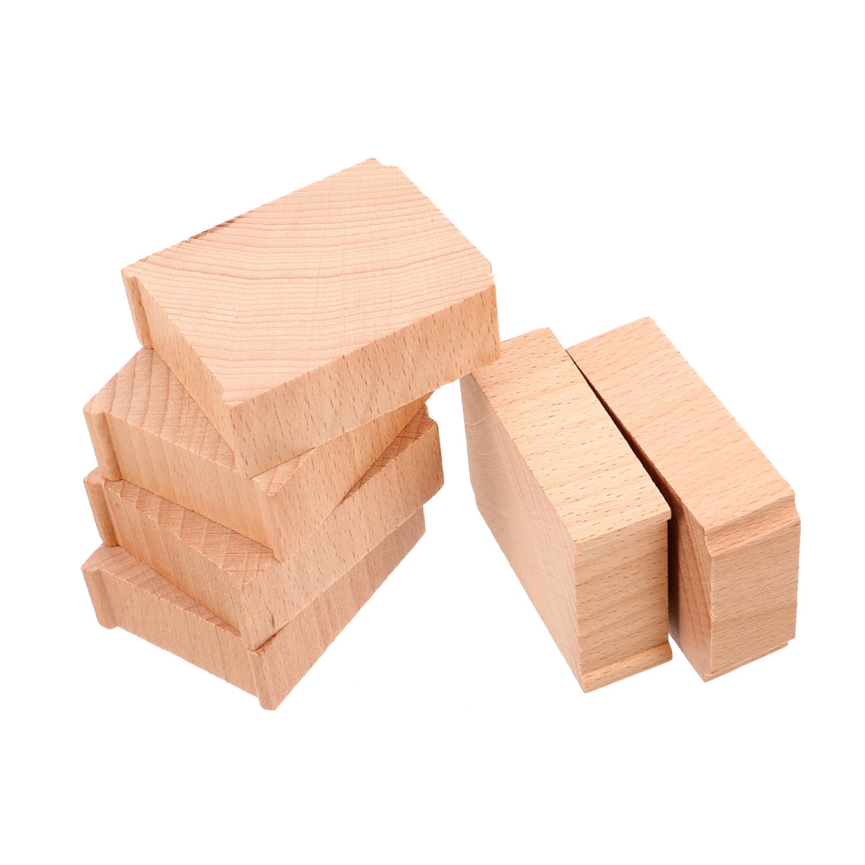 Milisten Wooden Train Track Bridge Pieces Level Bridge Support Risers for Boys and Girls' Train Sets