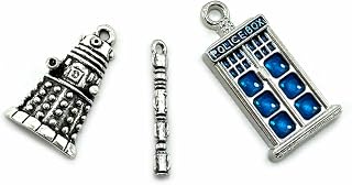 Doctor Who Tardis, Sonic Screwdriver, Dalek Charms Mix For Charm Bracelets, Necklaces And Earrings