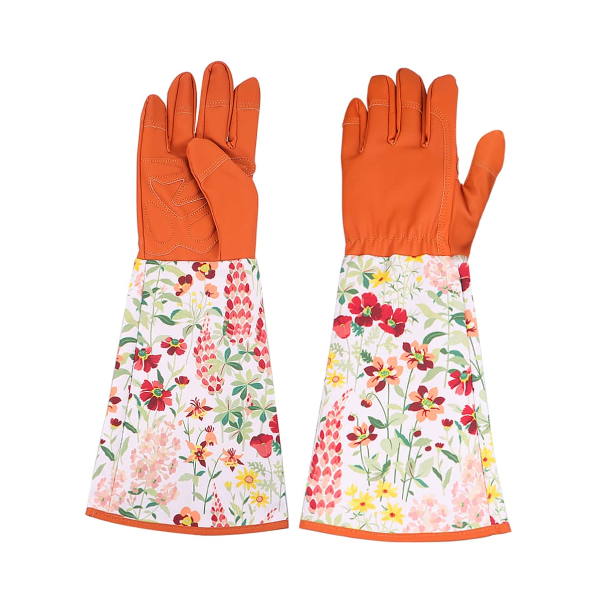 Guantes de Jardinería de Manga Larga con Material Transpirable Guantes Protectores para Trabajos de Desmalezado