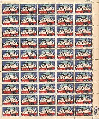 Erie Canal Sheet of 50 x 5 Cent US Postage Stamps Scott 1325