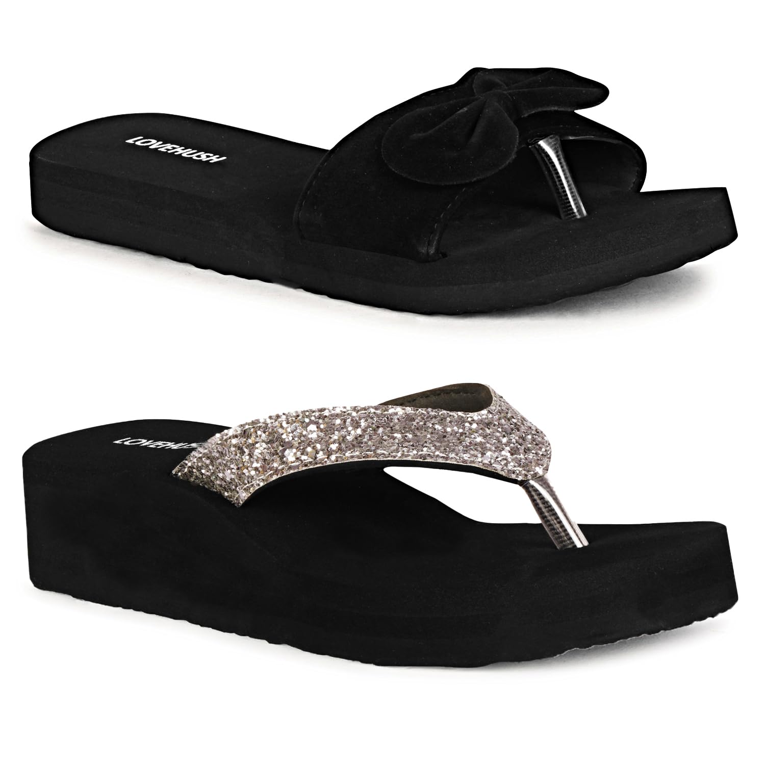 LOVEHUSH Doctor Slipper for Women | Orthopedic, Diabetic, Pregnancy | Soft Doctor Anti-Skid Slipper for Women |Slides, Flip-Flops, Slippers, Chappals | For Ladies and Girls S10-BLK-S5-GRY-7 (B0D4R9SB8S) Amazon Price History, Amazon Price Tracker