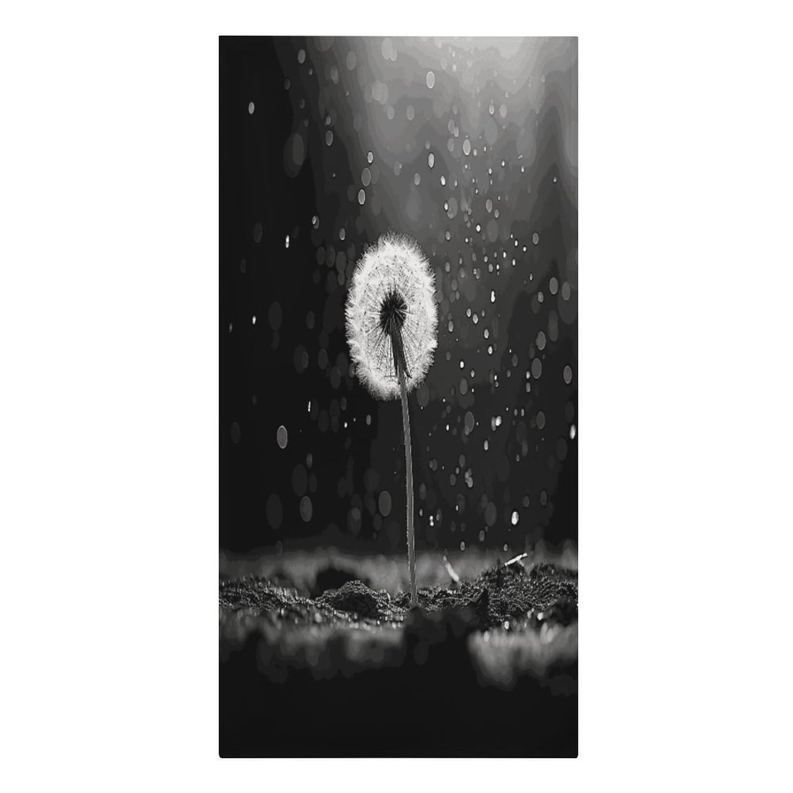 Fekiloot Men's Style Dandelion Black And White Large Beach Towel, Travel Towel For Adults Wo, Pool Towels For Beach, Camping, Swim Pool, Gym, Sports& Yoga 61.4"X30.3"