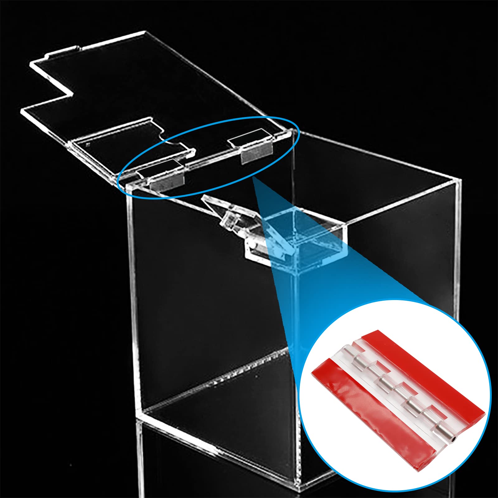 Self-Adhesive Cabinet Hinges - 6 Pack -6