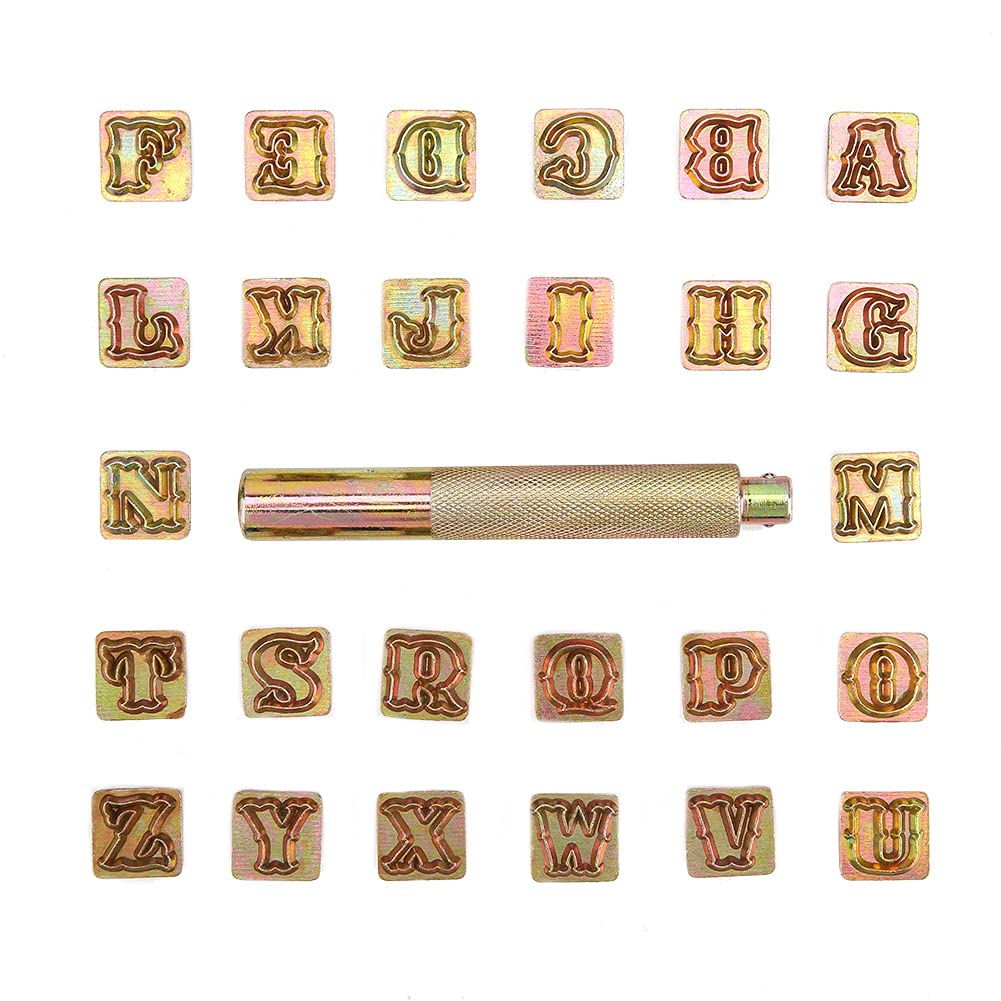Letter Punch, Letters Die Alphabet 26 Letters Craft Marking for Leather Craft Fun Projects Imprinting Metal