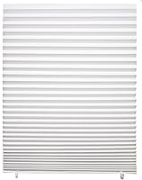 Changshade 6-Pack White Pleated Paper Cordless Shades - Cut-to-Size Light Filtering Temporary Blinds 36x72 for Windows