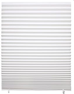 Changshade 6-Pack White Pleated Paper Cordless Shades - Cut-to-Size Light Filtering Temporary Blinds 36x72 for Windows
