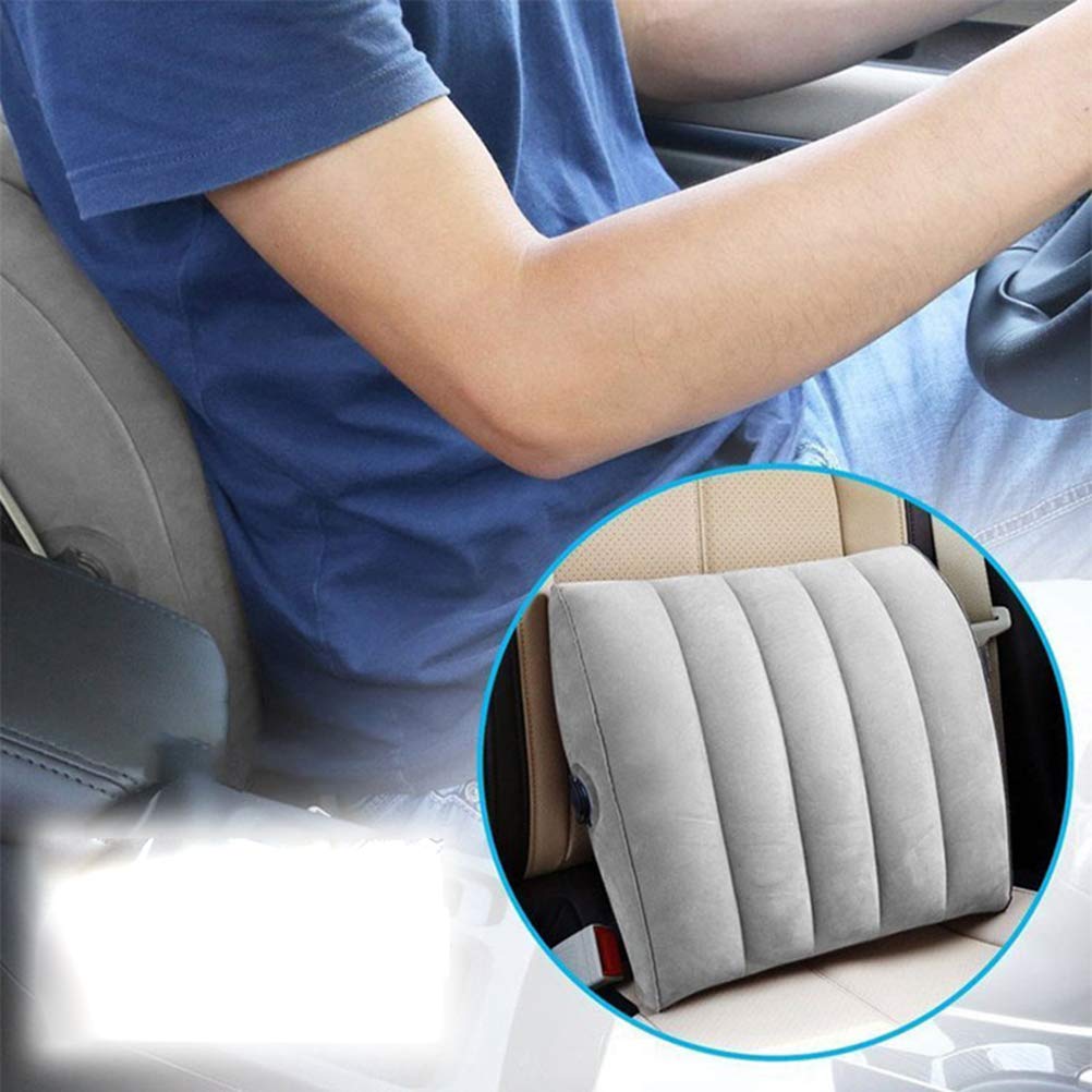 JTLB Cubo Inflable Almohada Inflable Ultraligera para Acampar Almohada de Apoyo para la Columna Lumbar Almohada Lumbar de Espuma para el hogar, la Oficina, el automóvil, los Viajes