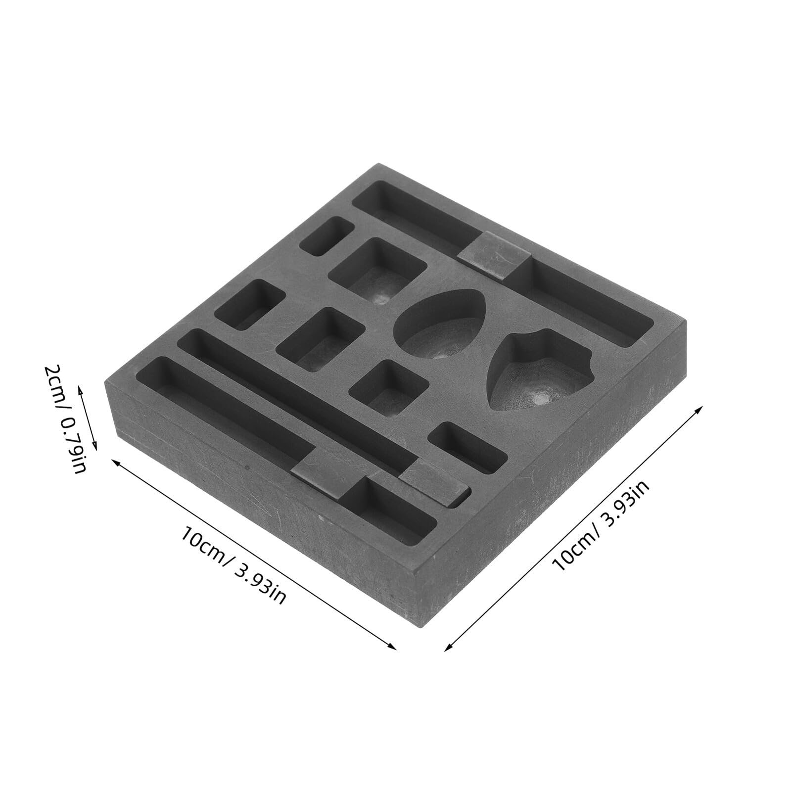 MAGICLULU Zinngießen Formen Graphitbarrenform mit 11 Löchern Poröse Graphit Gussform für Gold und Silber Bruchfest und Verformungsfrei für Metallschmelzform