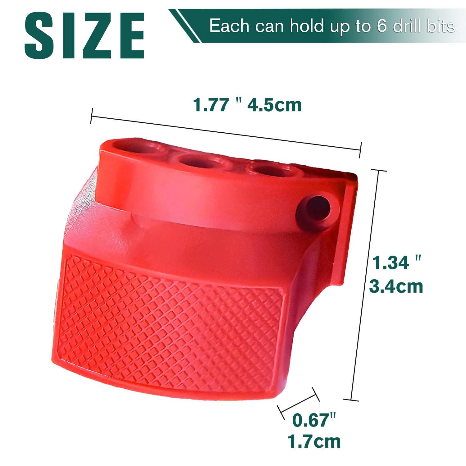Magnetic Bit Holder for Milwaukee M12 GEN3 Impact Wrench and Drill, Robust Tool Holder, Red - Image 2