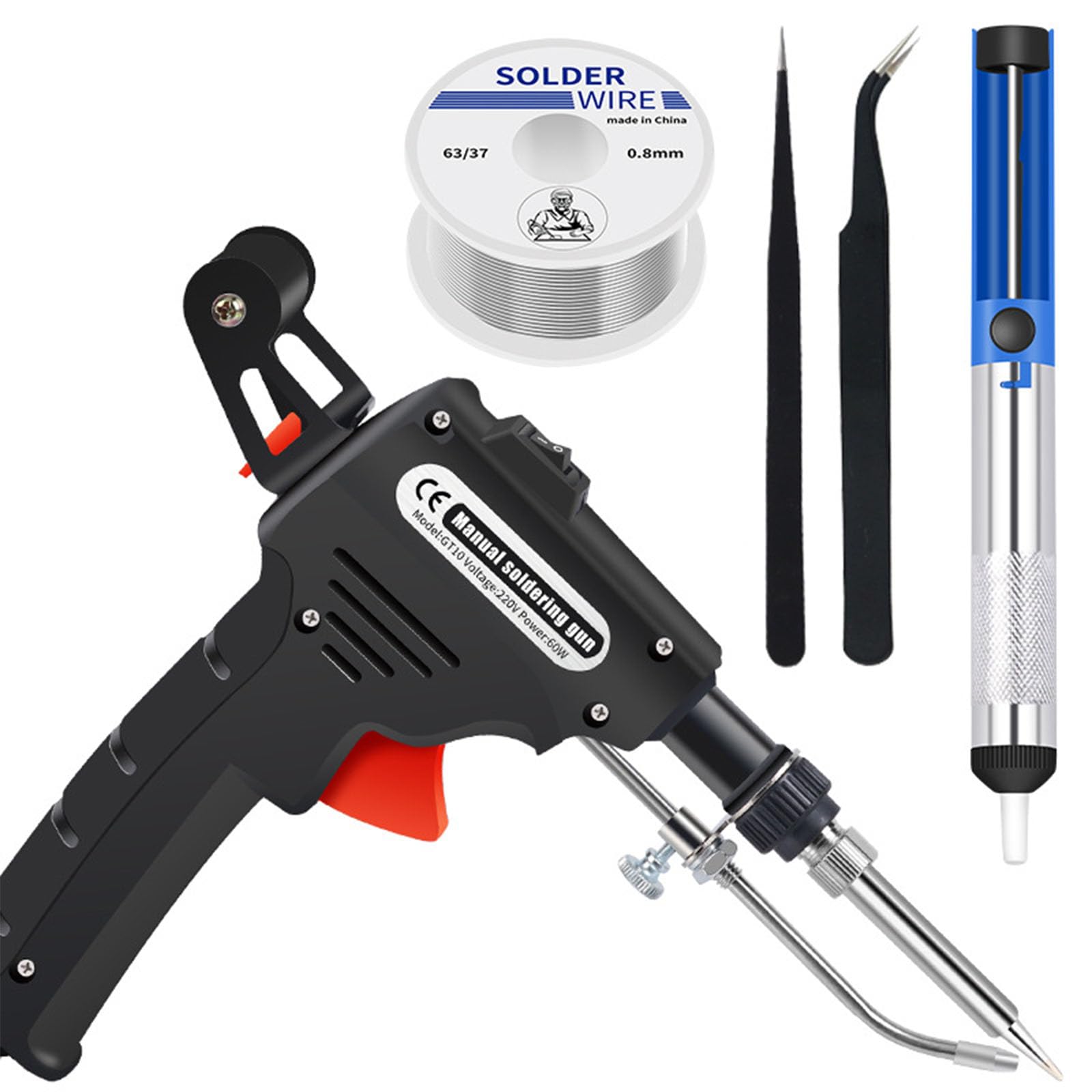 Internally Heated Industrial Laser Welding Tools, Multi-Function Soldering Iron Soldering Gun Set, Automatic Corded Solder Iron Internal Heat Electric Welding Tool, for Home DIY