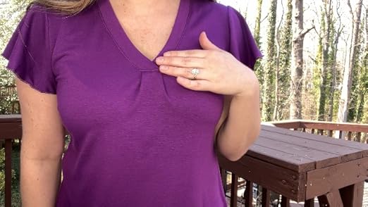 LOMON Summer Womens Tops Dressy Casual Flutter Sleeve T-Shirts