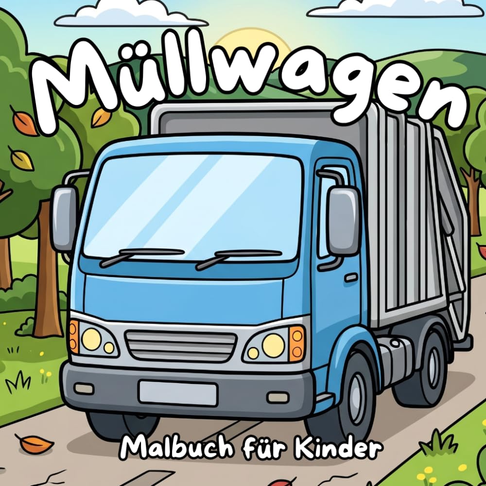 Müllwagen: Malbuch für Kinder ab 4 Jahren: Das große Ausmalbuch mit vielen tollen Müllautos