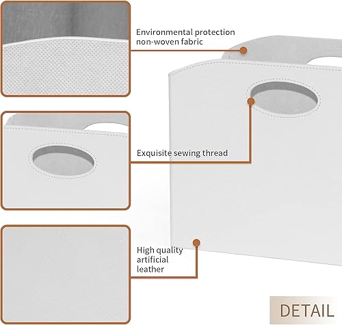 Miniatura 3 de EZDeco Revistero plegable para revistas, de piel sintética, para el suelo, para guardar libros, periódicos, organizador de carpetas de documentos