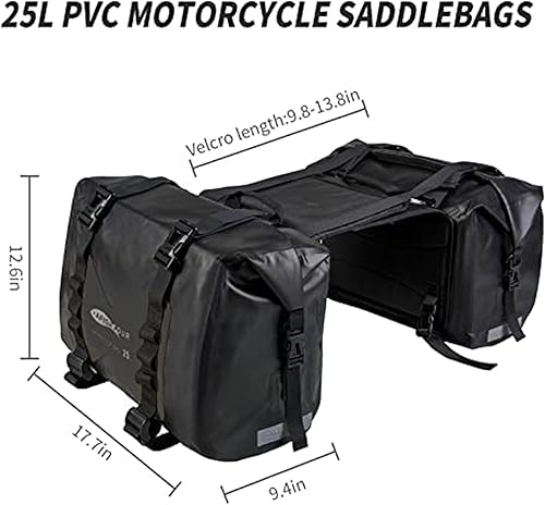 Miniatura 3 de Alforjas impermeables para motocicleta - Bolsas de equipaje para motocicleta de 50L para viajes en motocicleta - Bolsas tipo alforjas desmontables -
