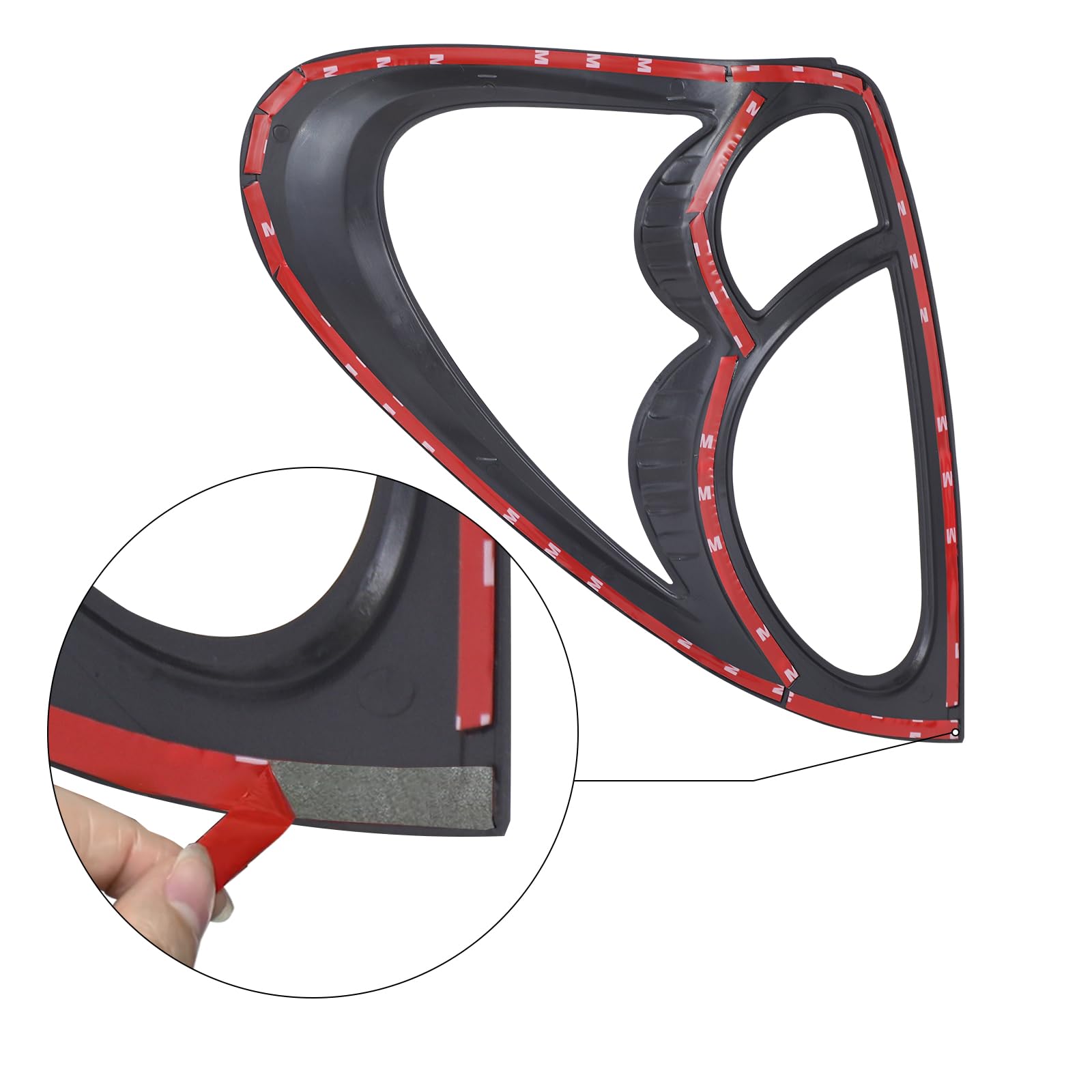 Copertura fanale posteriore per Mitsubishi L200 2006-2014, L200 Triton KA KB ABS, rivestimento di protezione posteriore nero opaco
