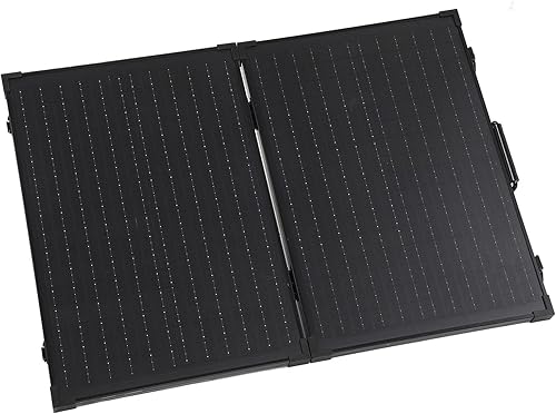 Panel solar para camping, kit de panel solar plegable portátil mono panel solar con soporte, cargadores de batería solar y kits de carga (160 W)