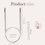 28PCS Knitting Needles FUNCYboo,Circular Knitting Needles 32"stainless steel circular Knitting Needles Metal Round Knitting Needles with Stitch Markers & blunt needle for Begining fit Hot Sleeve Sweet