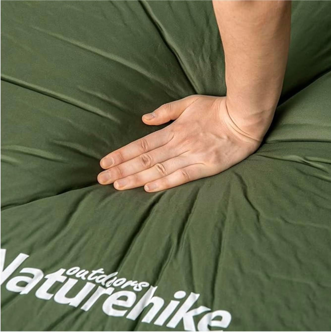 Self Inflating Sleeping Pad for Camping, Durable Camping Mattress Connectable with Multiple, Lightweight Sleeping Mats for Backpacking, Tent, Hammock, Hiking, Adult Single, Green