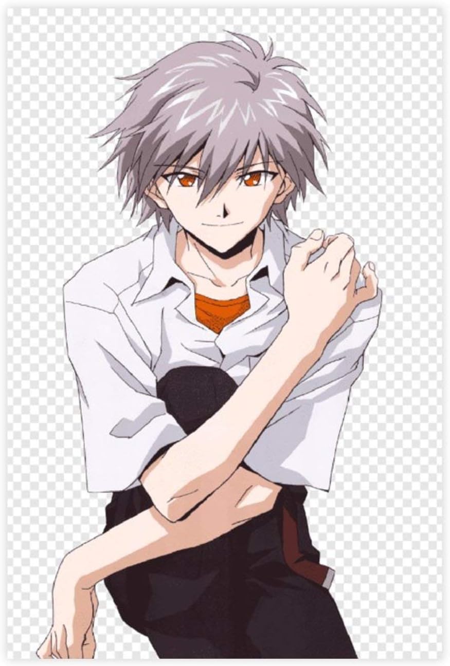 Anime Poster Neon Genesis Evangelion Nagisa Kaworu 1 Canvas Poster Bedroom Decor Sports Landscape Office Room Decor Gift 16×24inch(40×60cm) Unframe-style1