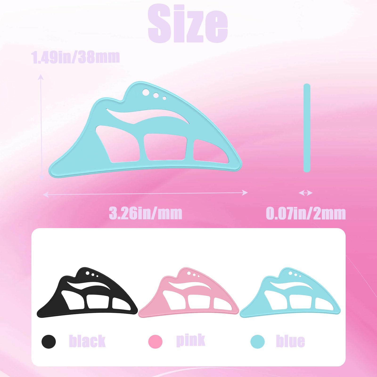LeeneenEyetour Eyeshadow Tool,5 in 1 New Eyeshadow Assistant Aid Guide Stencils Tool,Professional & Quick Eye Makeup Tool for Women,Beginners (pink) - Image 2